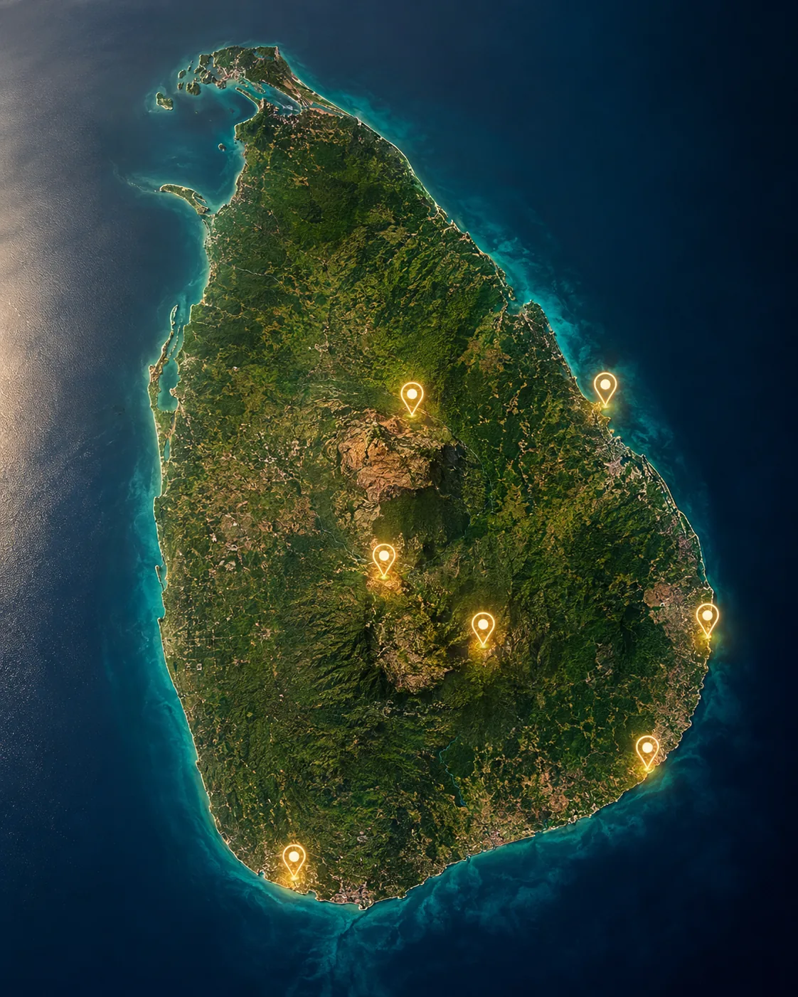Sri Lanka tourism map